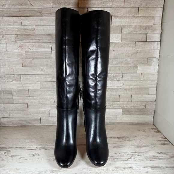 Kate Spade Colby Tall Leather High-Heel Boots Black Size 9.5B NEW - Picture 6 of 16